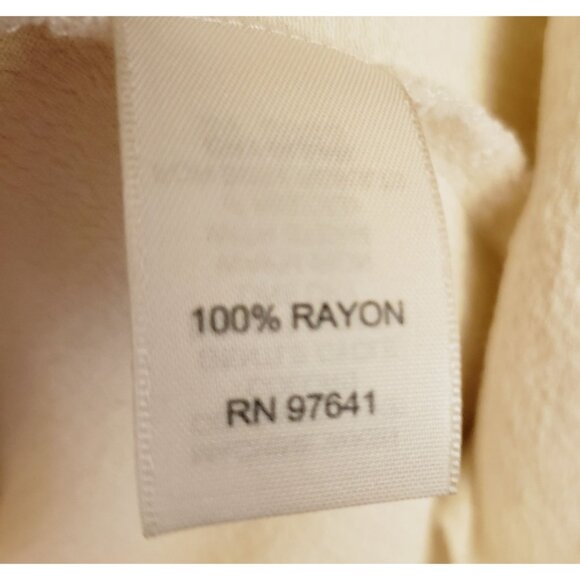 J. Jill Cream Longline Rayon Crepe Relaxed Fit Cardigan Waterfall Front XL EUC - Picture 7 of 7